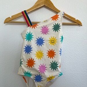 Colorful Sunburst One-Shoulder Swimsuit